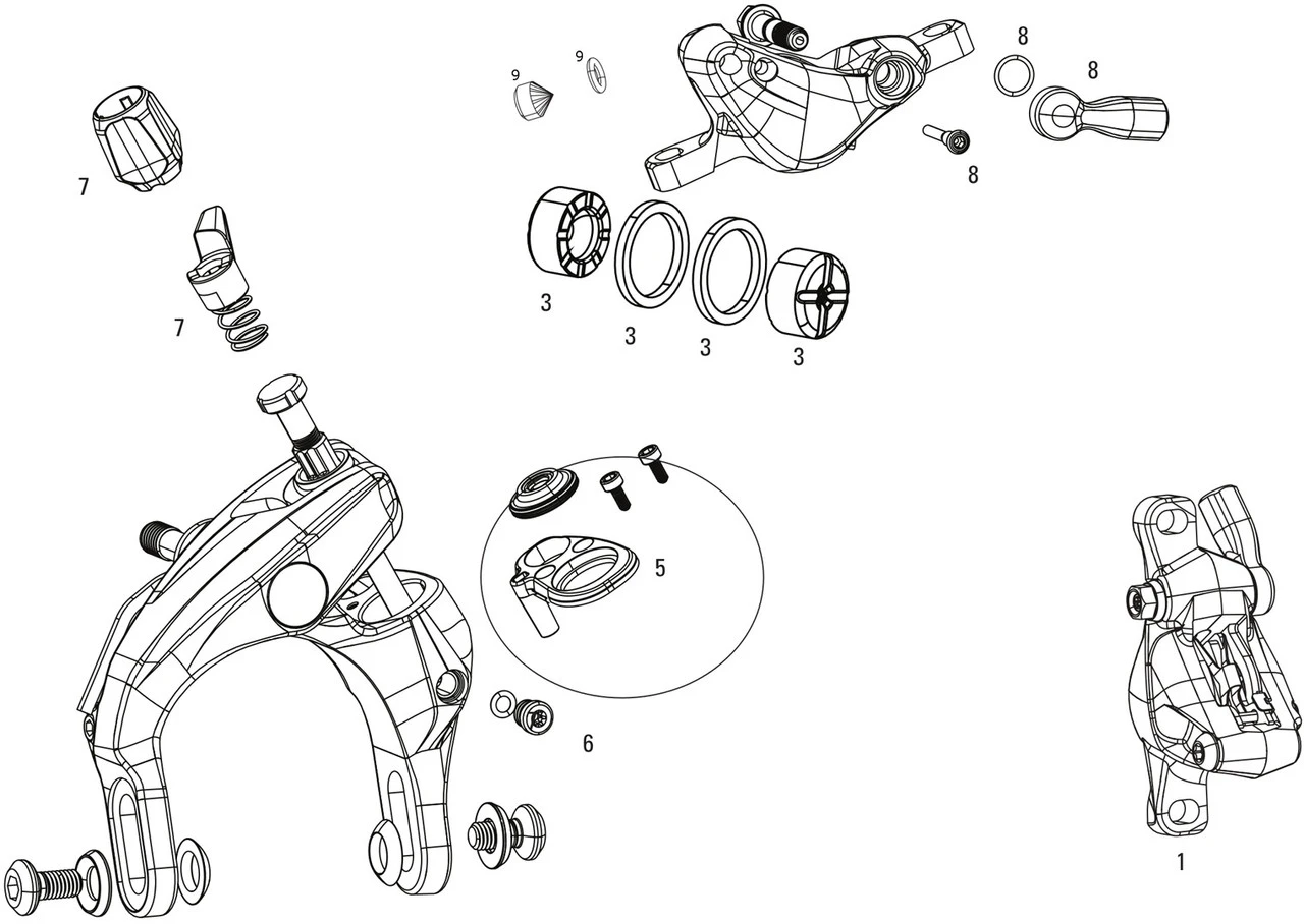SRAM Ersatzteile Red22B1/Force22,1,CX1/Rival22,1/700B1 HRD/Apex1/HRR Bremse 1 SRAM Ersatzteile Red22B1/Force22,1,CX1/Rival22,1/700B1 HRD/Apex1/HRR Bremse